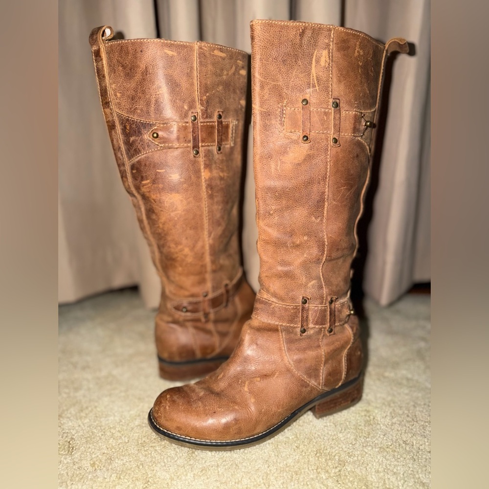 Corral Boots Brown Tan Leather Riding Boots Western